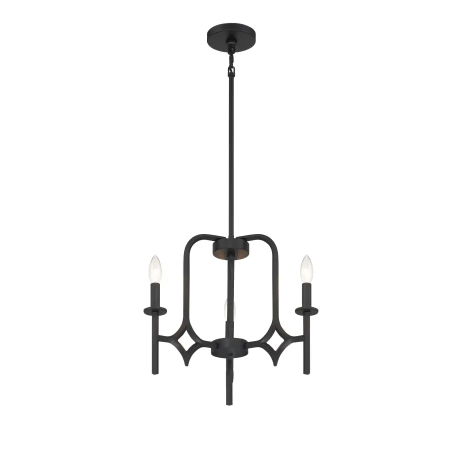 Muncie 3-Light Chandelier in Coal Black - Image 3