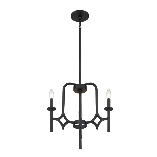 Muncie 3-Light Chandelier in Coal Black - Image 4