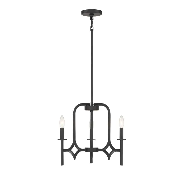 Muncie 3-Light Chandelier in Coal Black - Image 5