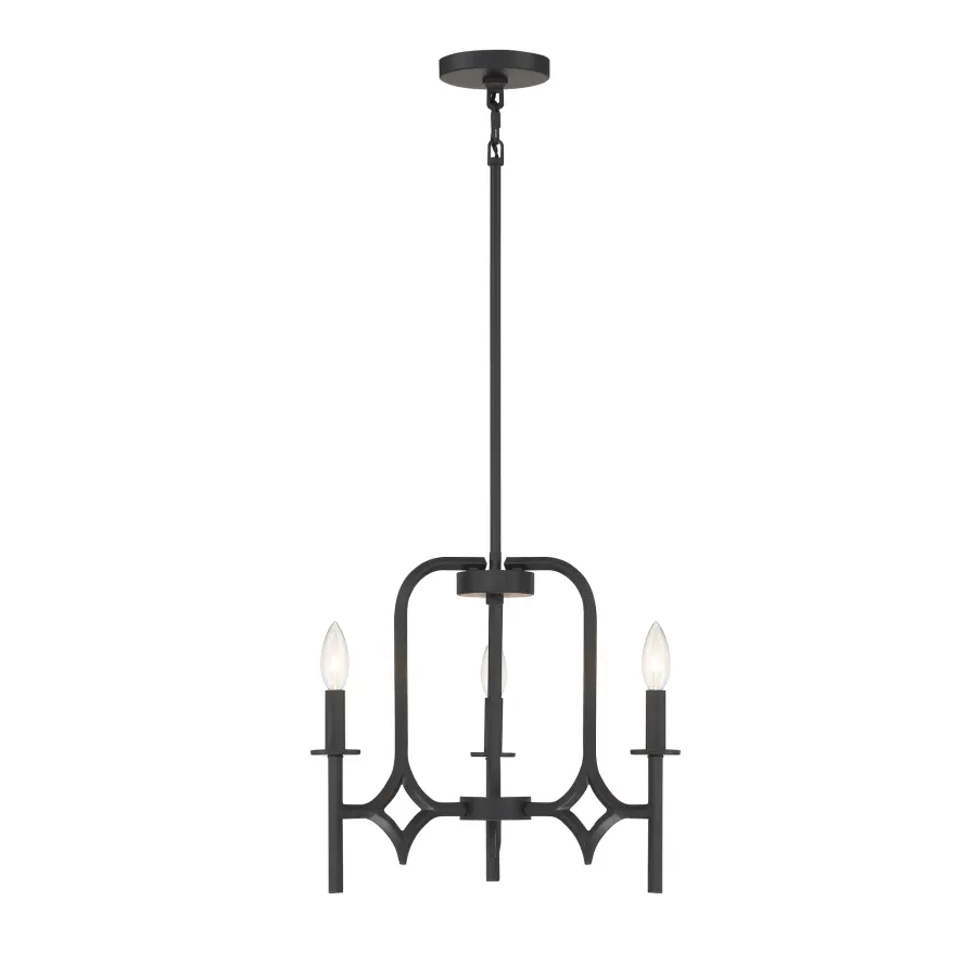 Muncie 3-Light Chandelier in Coal Black - Image 5