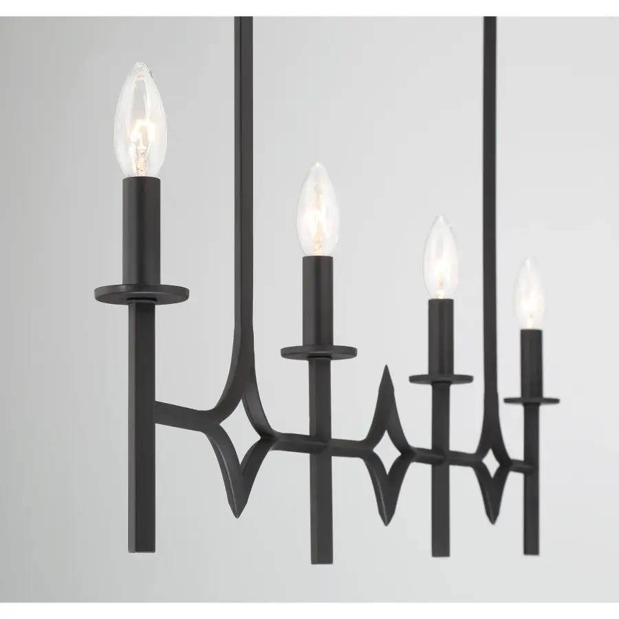 Muncie 4-Light Linear Chandelier - Image 2