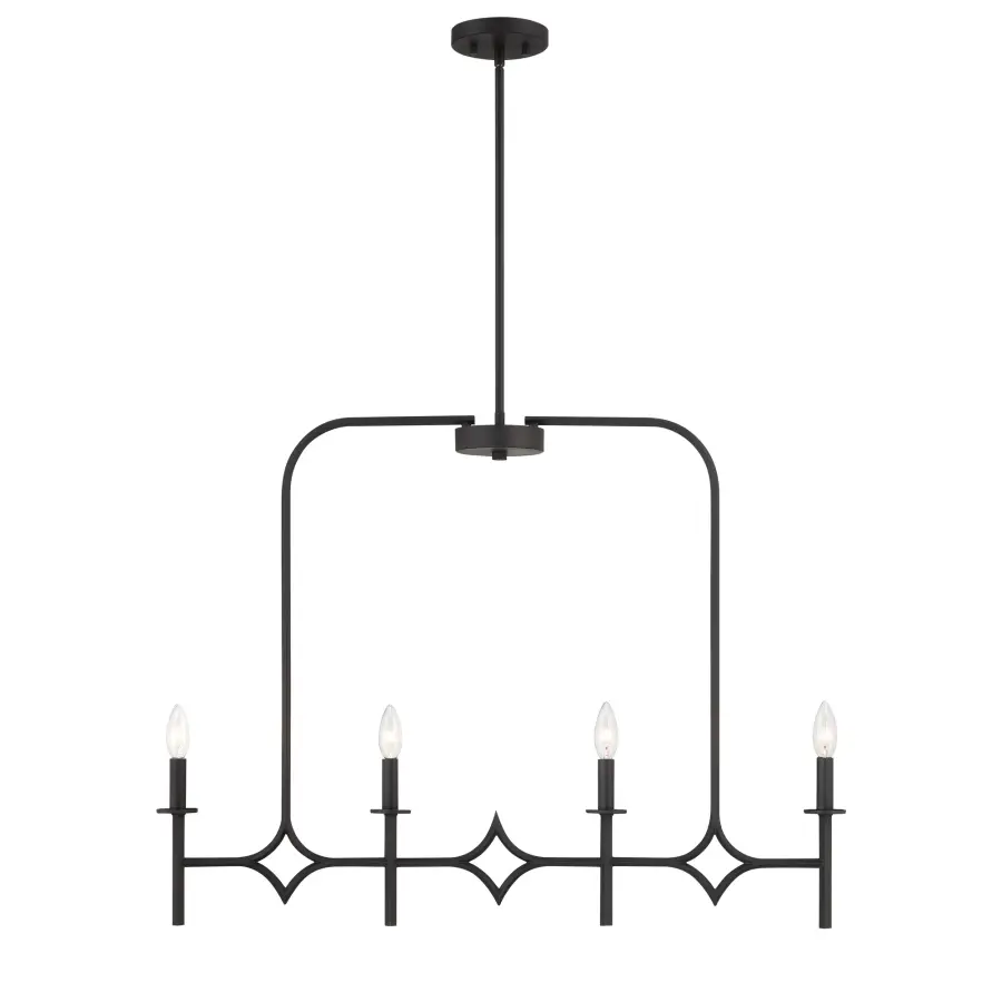 Muncie 4-Light Linear Chandelier - Image 5