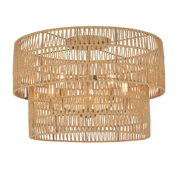 Bungalow Heaven 17" Flush Mount with Papyrus Rope Shade - Image 3