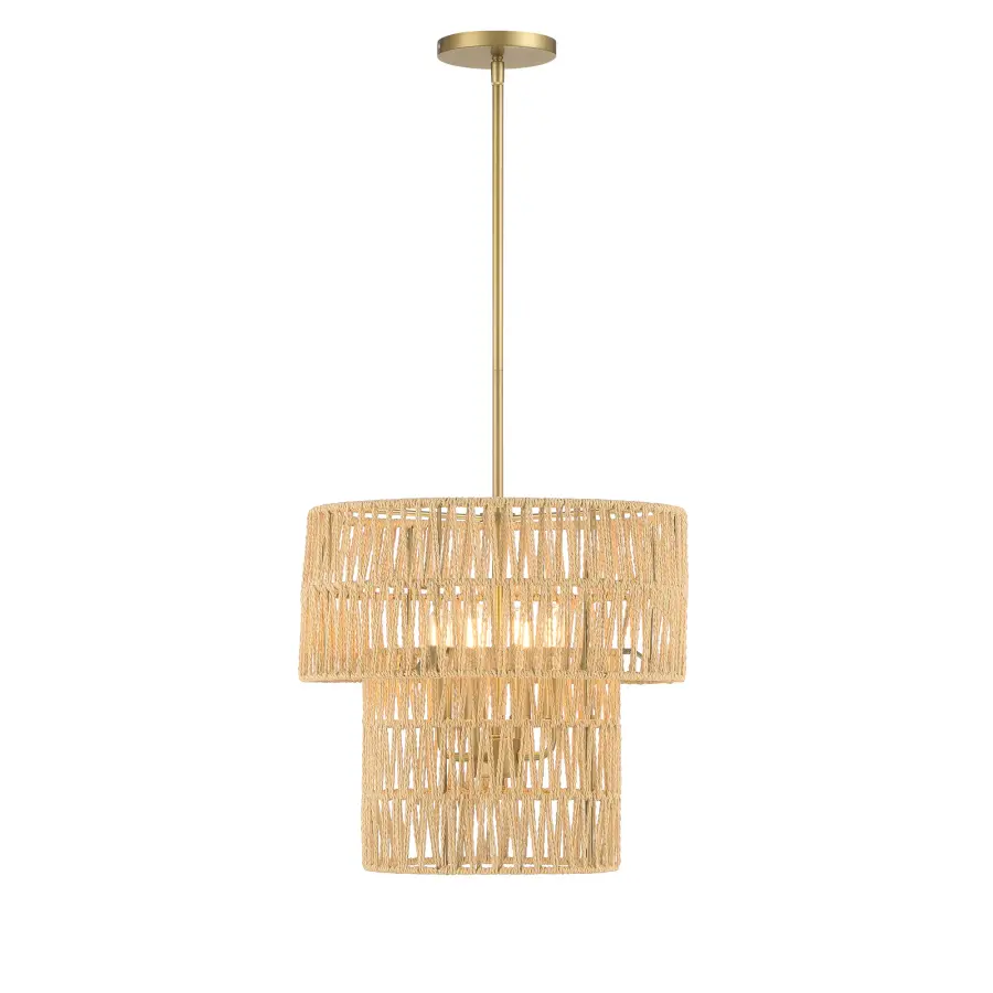 Bungalow Heaven 4-Light Pendant in Soft Brass - Image 2