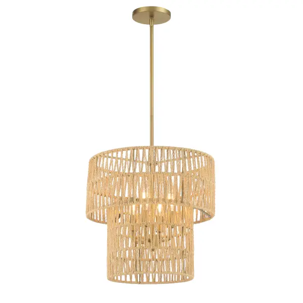 Bungalow Heaven 4-Light Pendant in Soft Brass - Image 5