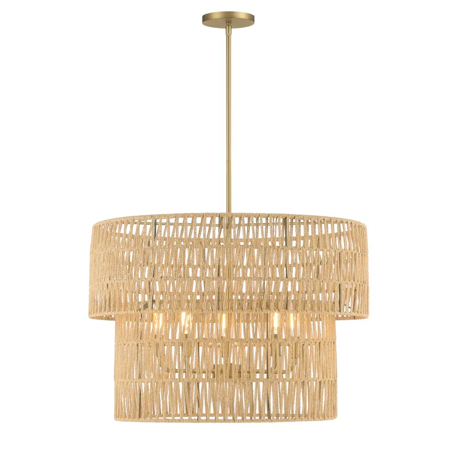 Bungalow Heaven 5-Light Pendant in Soft Brass - Image 2