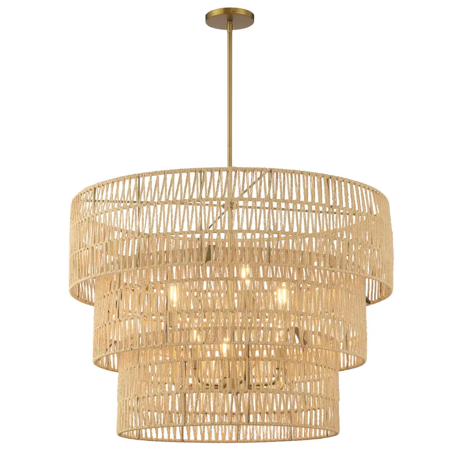 Bungalow Heaven 6-Light Pendant in Soft Brass - Image 1