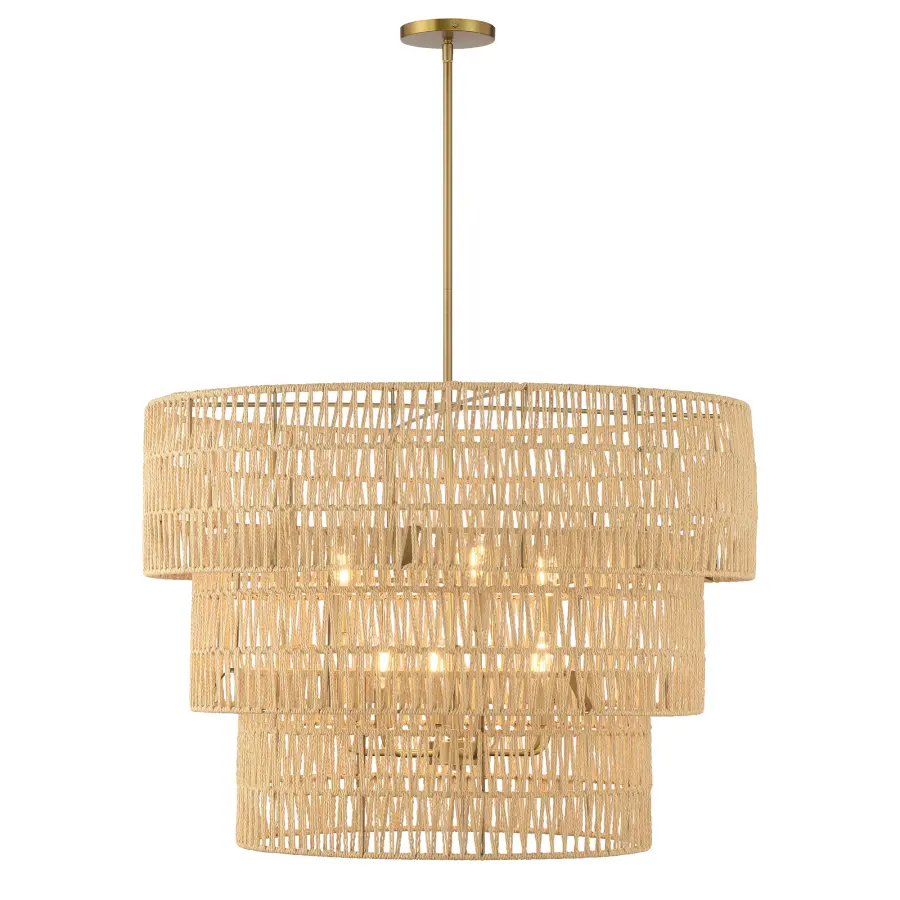 Bungalow Heaven 6-Light Pendant in Soft Brass - Image 2