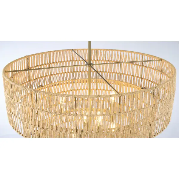 Bungalow Heaven 6-Light Pendant in Soft Brass - Image 4