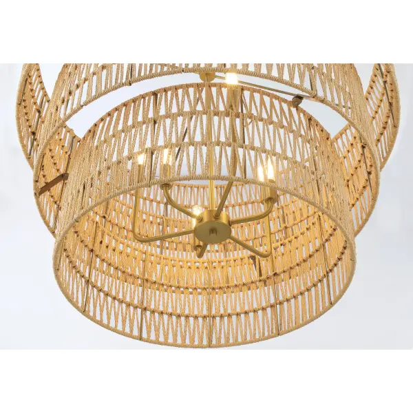 Bungalow Heaven 6-Light Pendant in Soft Brass - Image 5