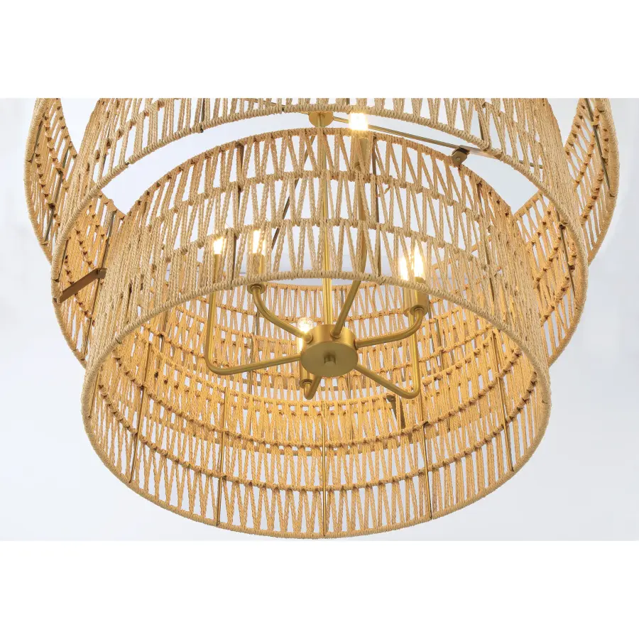 Bungalow Heaven 6-Light Pendant in Soft Brass - Image 5
