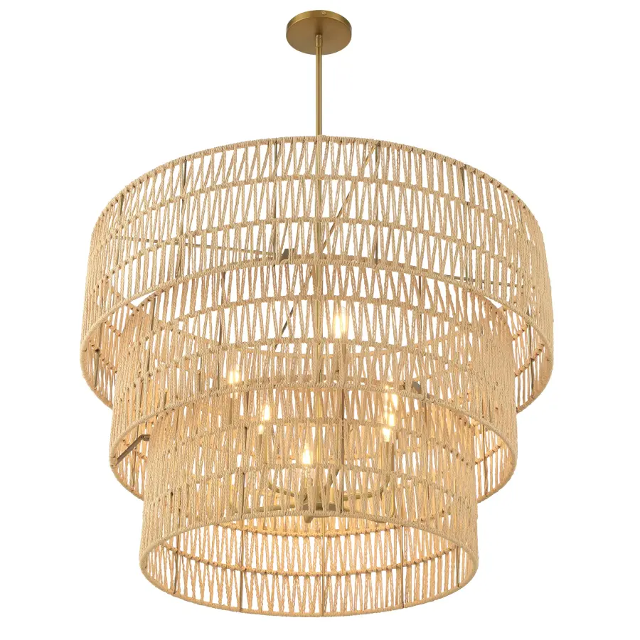 Bungalow Heaven 6-Light Pendant in Soft Brass - Image 7