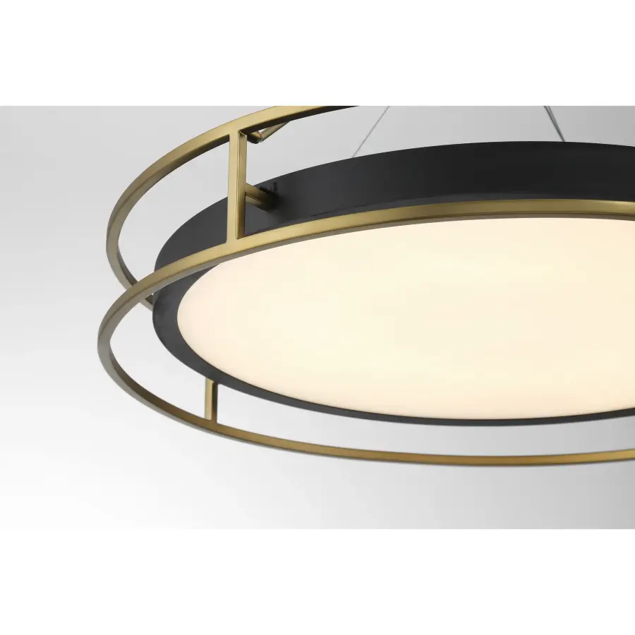 Sophisticated Linear Pendant with Warm Alabaster Glow - Image 4