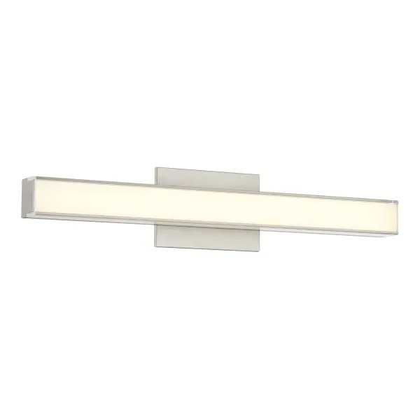 24" LED Wall Sconce in Brushed Nickel Finish with Clear Acrylic Shade