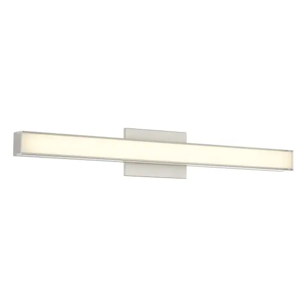 30" LED Wall Sconce in Brushed Nickel Finish with Clear Acrylic Shade