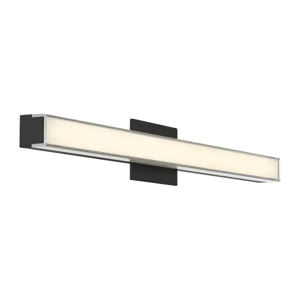 36" LED Wall Sconce in Coal Finish with Clear Acrylic Shade - alternate view