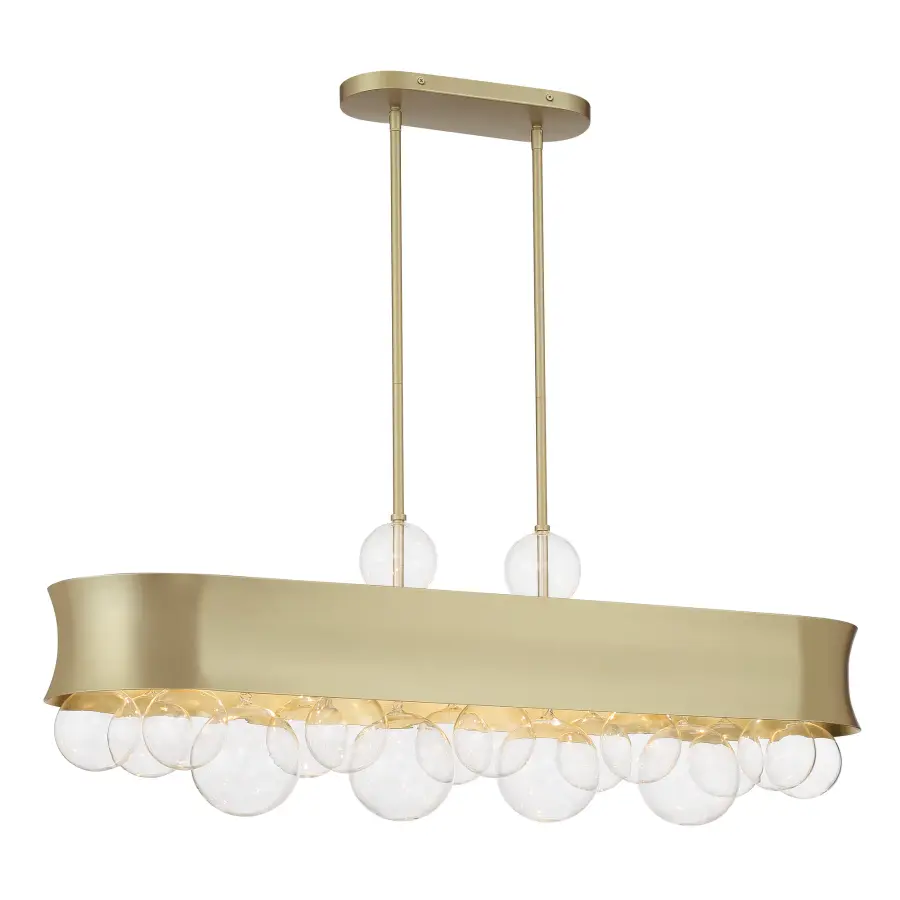 Verdi Square 6-Light Island Chandelier in Soft Gold - Image 1