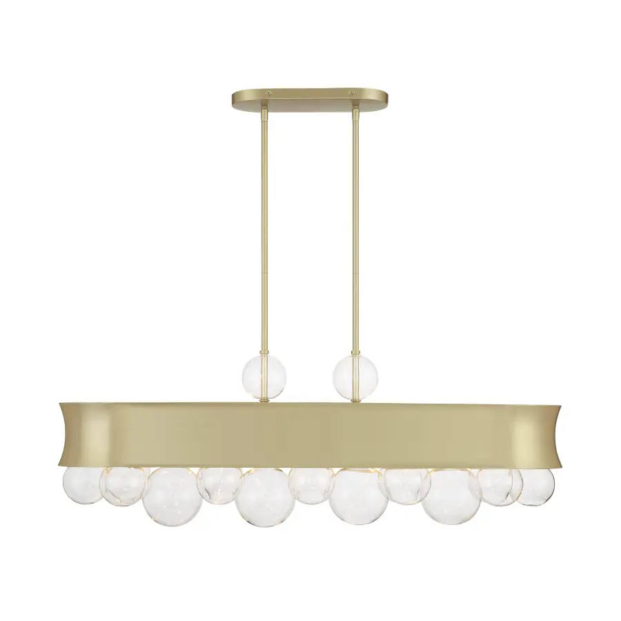Verdi Square 6-Light Island Chandelier in Soft Gold - Image 2