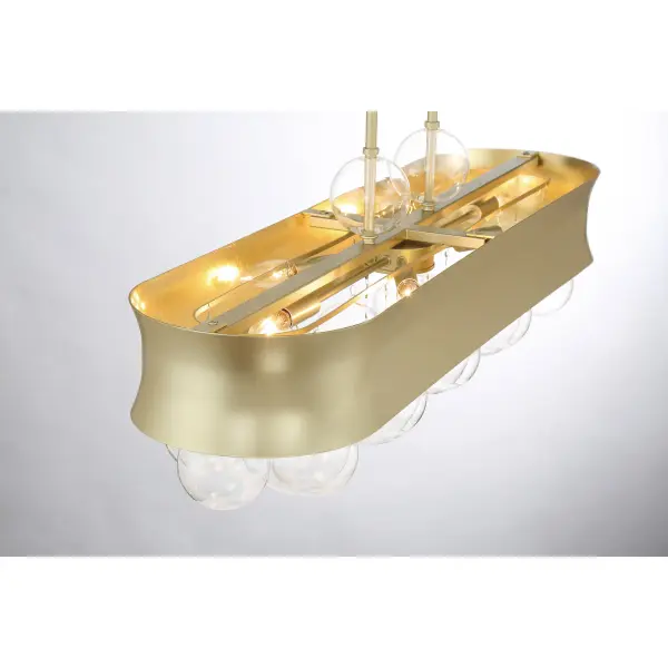 Verdi Square 6-Light Island Chandelier in Soft Gold - Image 3