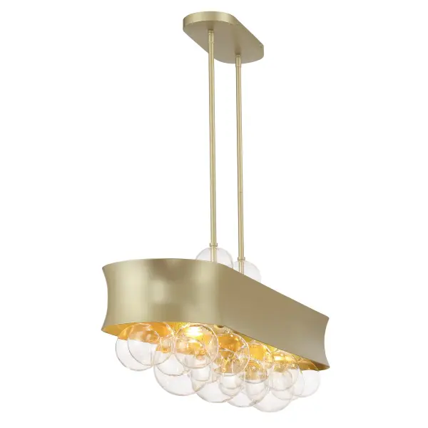 Verdi Square 6-Light Island Chandelier in Soft Gold - Image 7