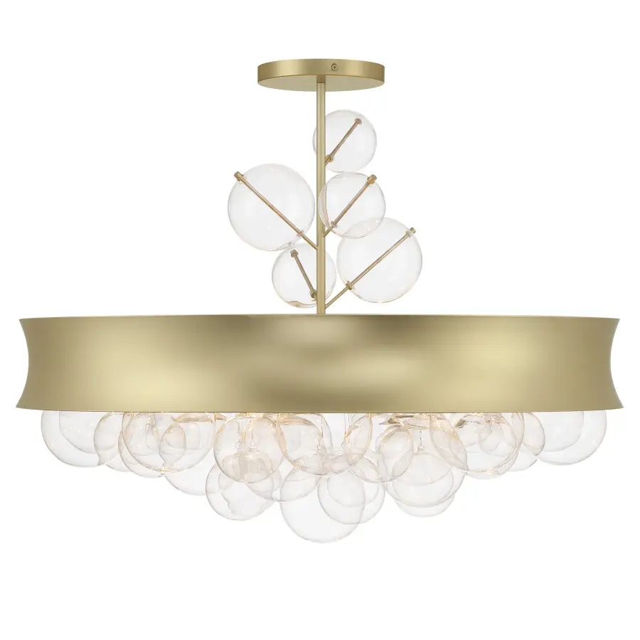 Verdi Square 8-Light Convertible Pendant in Soft Gold - Image 3