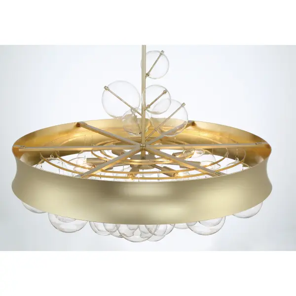 Verdi Square 8-Light Convertible Pendant in Soft Gold - Image 4