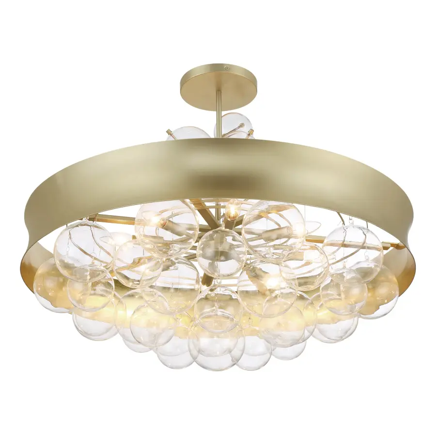 Verdi Square 8-Light Convertible Pendant in Soft Gold - Image 5