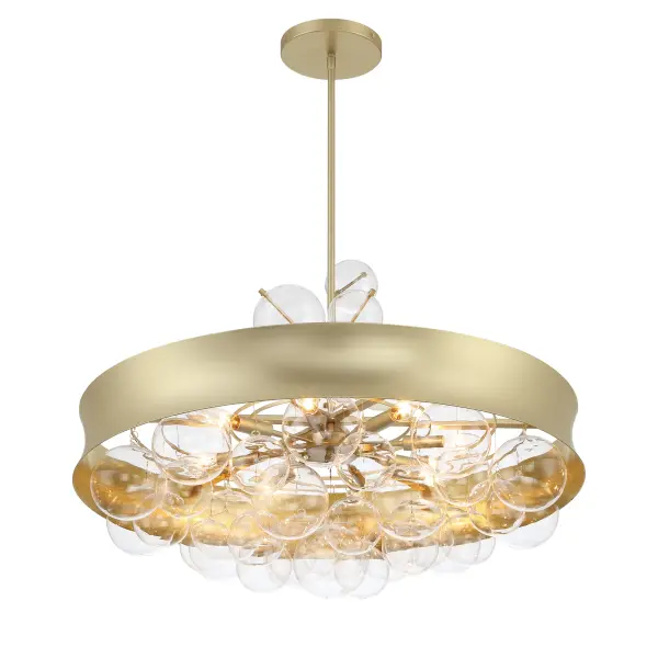 Verdi Square 8-Light Convertible Pendant in Soft Gold - Image 6