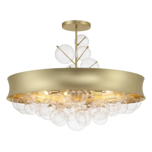 Verdi Square 8-Light Convertible Pendant in Soft Gold - Image 7
