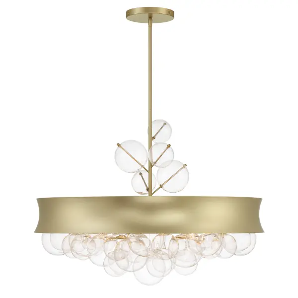 Verdi Square 8-Light Convertible Pendant in Soft Gold - Image 8