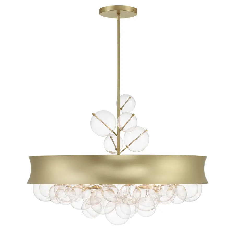 Verdi Square 8-Light Convertible Pendant in Soft Gold - Image 8