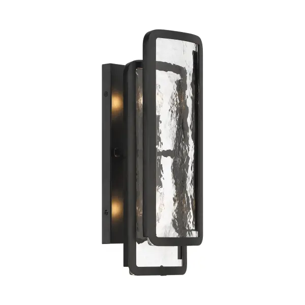 Modern Wall Sconce with Distinctive Textured Glass - Image 1