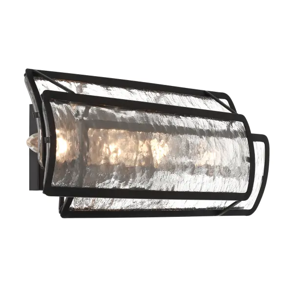 Modern 4-Light Vanity with Distinctive Rock-Pressed Glass Shades - Image 4