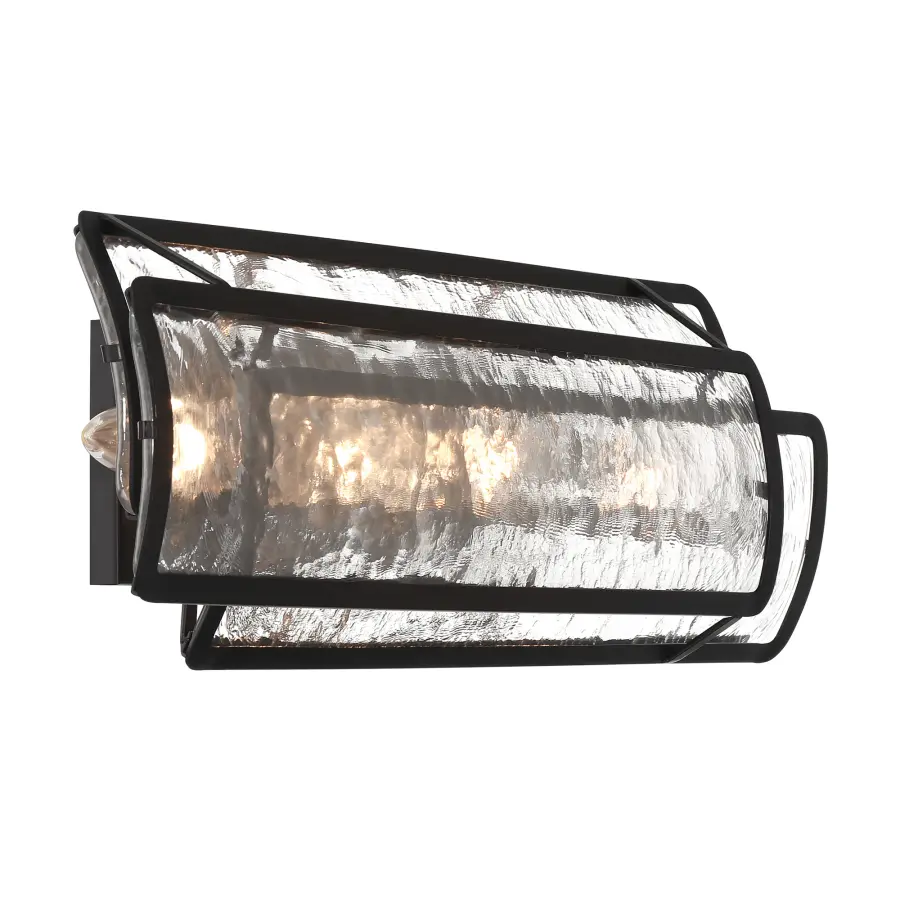 Modern 4-Light Vanity with Distinctive Rock-Pressed Glass Shades - Image 4