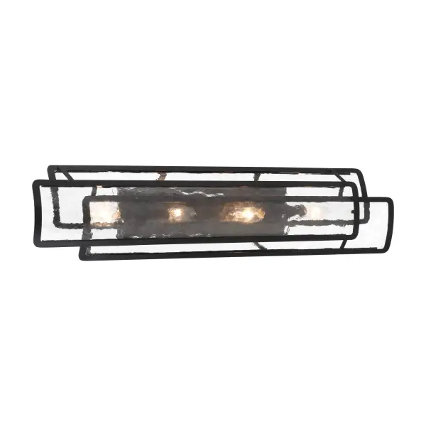 Bold Modern Vanity Light with Distinctive Textured Glass - Image 1