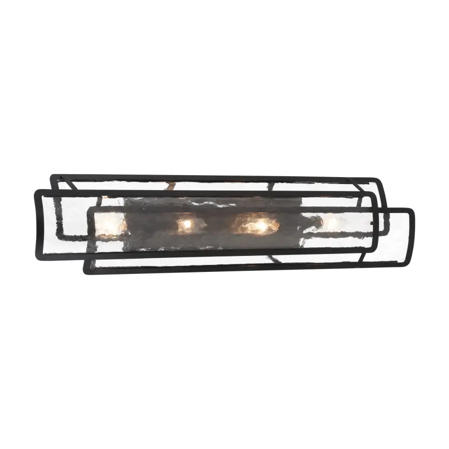Bold Modern Vanity Light with Distinctive Textured Glass - Image 1