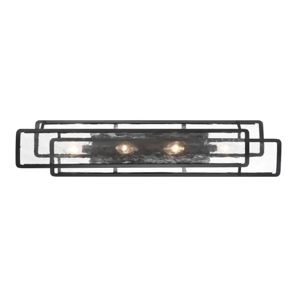 Bold Modern Vanity Light with Distinctive Textured Glass - Image 2