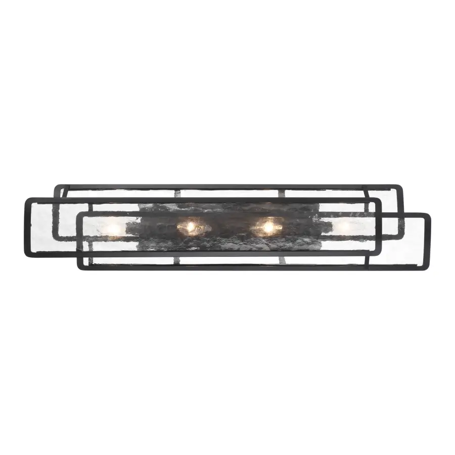 Bold Modern Vanity Light with Distinctive Textured Glass - Image 2