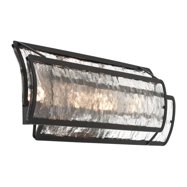 Bold Modern Vanity Light with Distinctive Textured Glass - Image 5