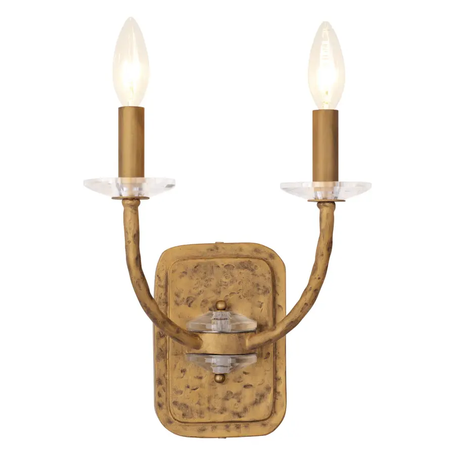 Atella 2-Light Wall Sconce in Ashen Gold - Image 1