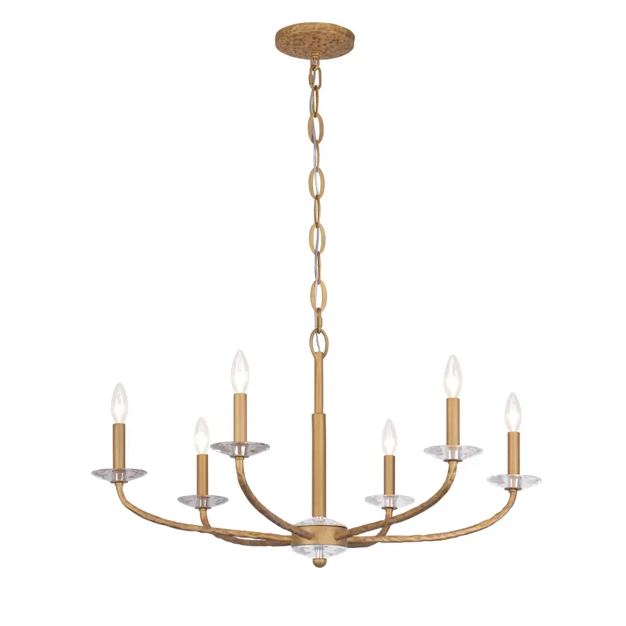 Atella 6-Light Chandelier in Ashen Gold - Image 1