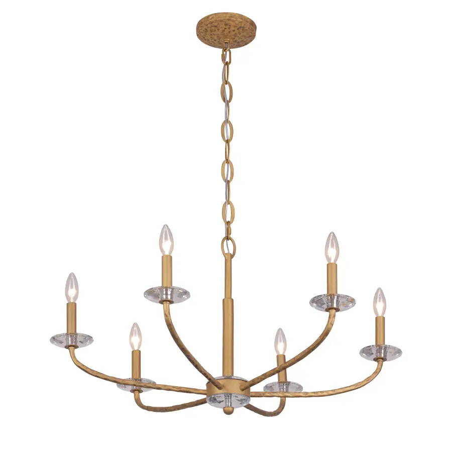 Atella 6-Light Chandelier in Ashen Gold - Image 2