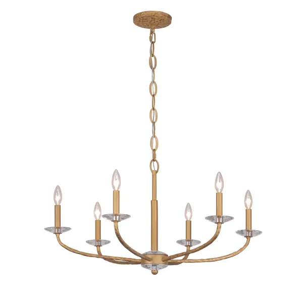 Atella 6-Light Chandelier in Ashen Gold - Image 3