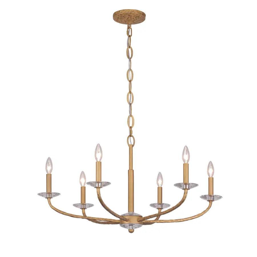 Atella 6-Light Chandelier in Ashen Gold - Image 3