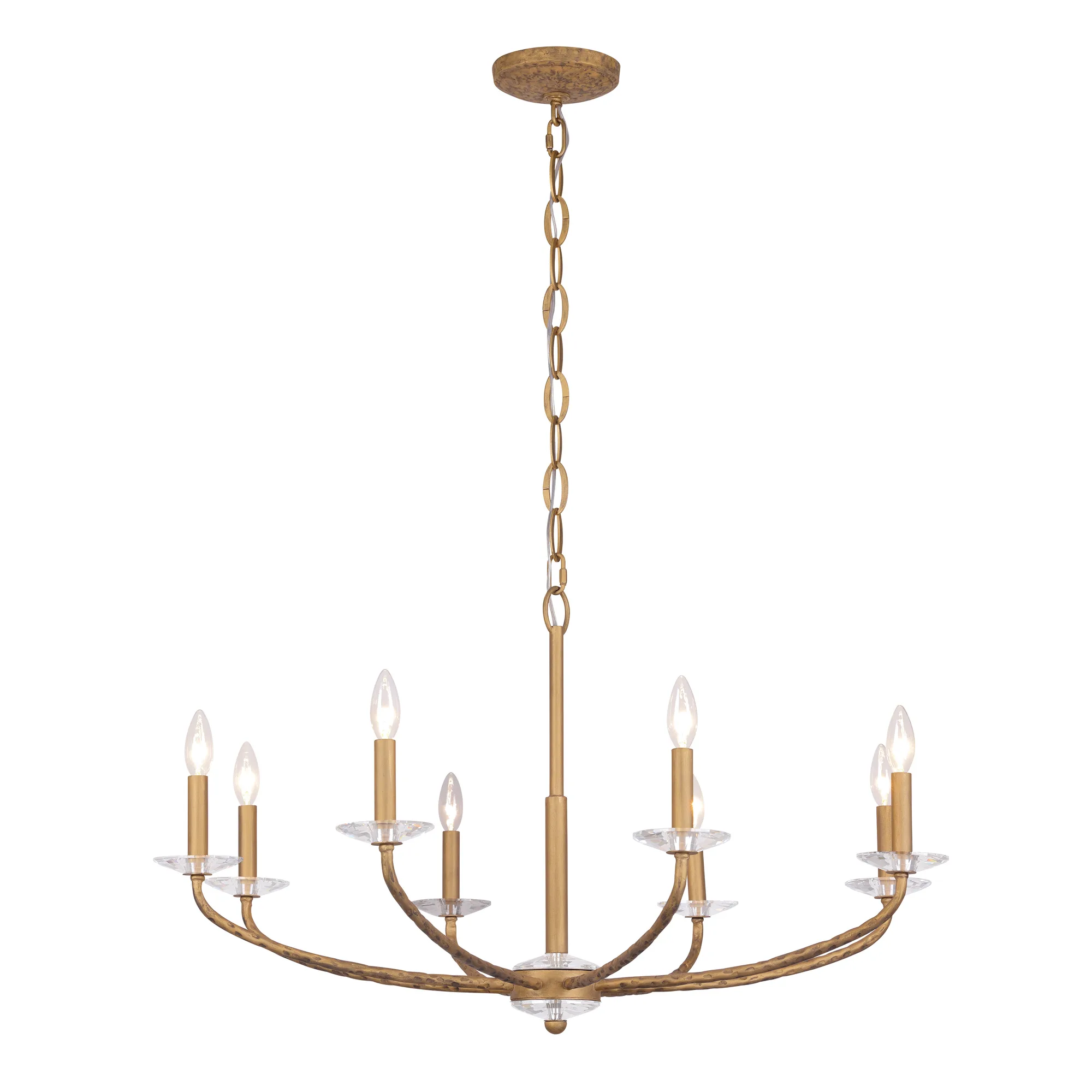 Atella 8-Light Chandelier in Ashen Gold