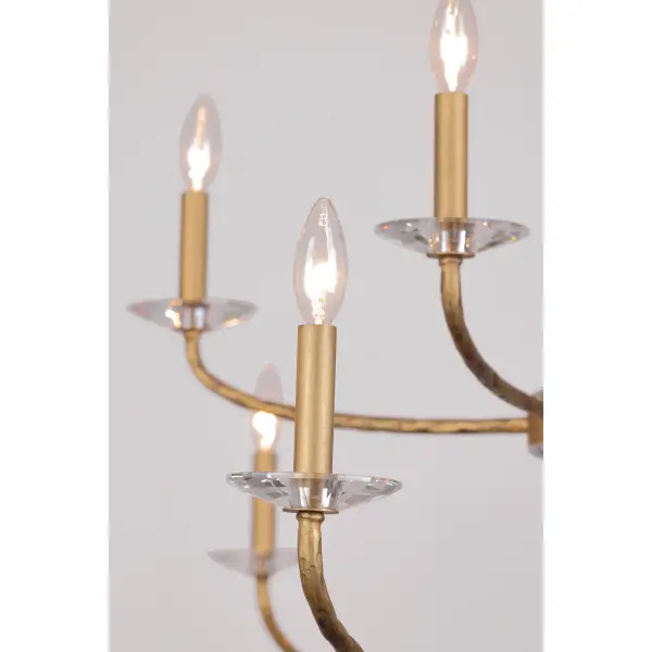 Atella 12-Light Chandelier in Ashen Gold - Image 3