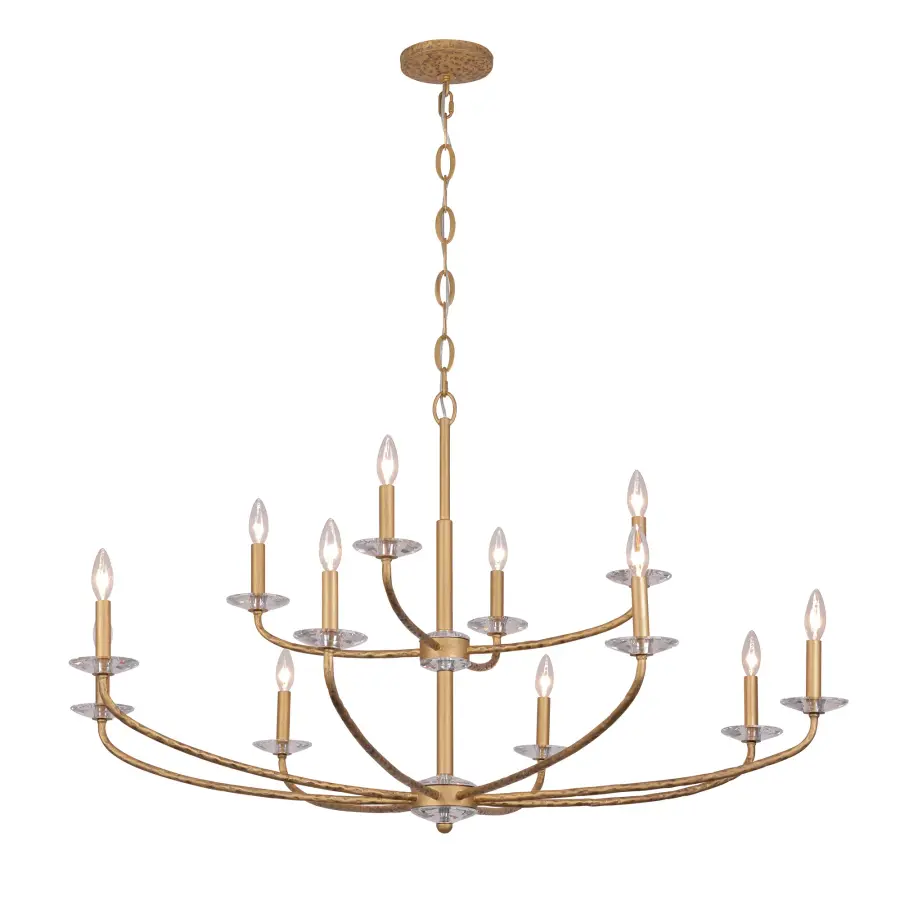 Atella 12-Light Chandelier in Ashen Gold - Image 5