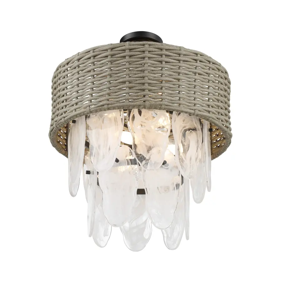 Breakers Isle 6-Light Pendant with Rattan Shade - Image 4