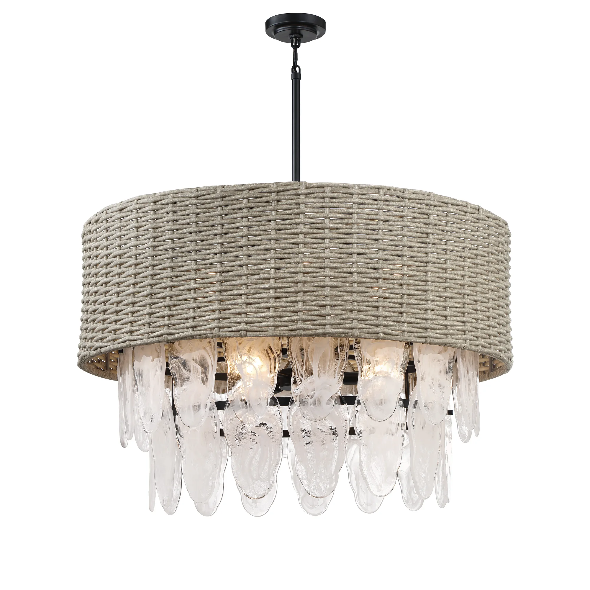 Breakers Isle 9-Light Pendant in Coal Black