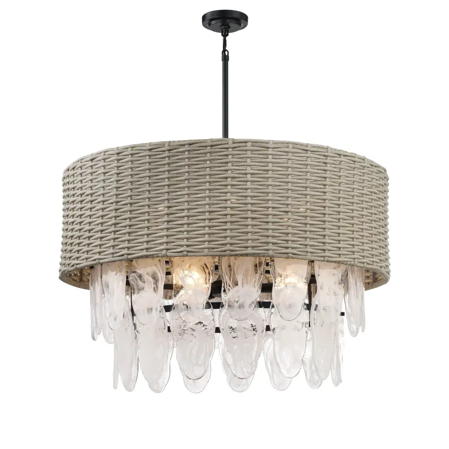 Breakers Isle 9-Light Pendant in Coal Black - Image 1